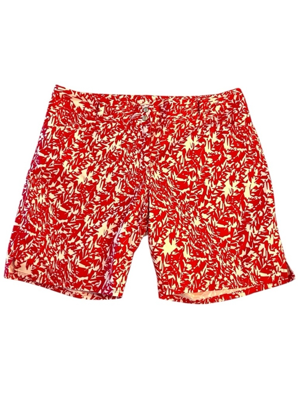 Adidas Women’s Golf Shorts Red and White Print Sz 10